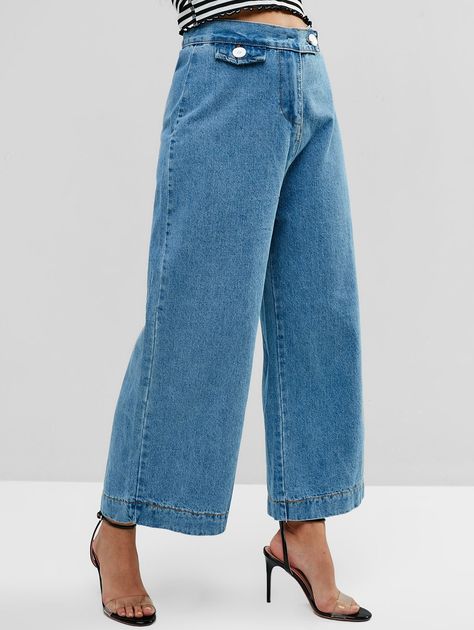 High Waisted Wide Leg Jeans  DENIM BLUE , #affiliate, #Wide, #Waisted, #High, #Leg, #BLUE #Ad Cheap Jeans For Women, Vintage High Waisted Jeans, High Waisted Wide Leg Jeans, Jean Dresses, High Waisted Jeans Vintage, Denim Fashion Women, Blue Ripped Jeans, Cheap Jeans, Diy Fashion Clothing