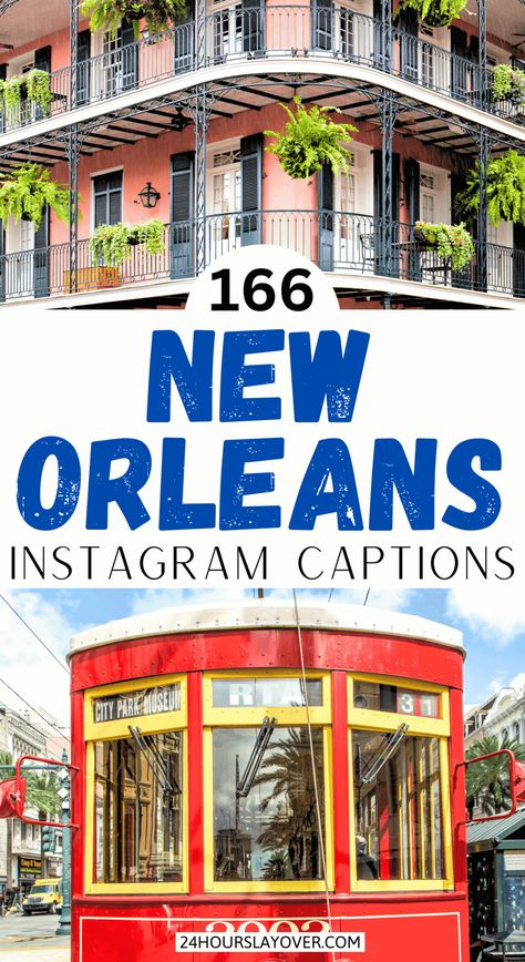 Looking for some great captions, quotes or puns about New Orleans, Louisiana (NOLA) to share with your aesthetic Instagram photos? New Orleans city is magic – the music, history, food, people, everything! From the French Quarter to the St Louis Cemetery, The Garden District, Bourbon Street, the St Charles Streetcar & Marie Laveau’s House – this city is full of places you’ll want to take photographs of & share to Instagram! Here are the best New Orleans quotes, captions & puns! New Orleans Instagram, New Orleans Quotes, Aesthetic Instagram Photos, Vacation Captions, Marie Laveau, New Orleans Vacation, New Orleans City, Visit New Orleans, Places In America