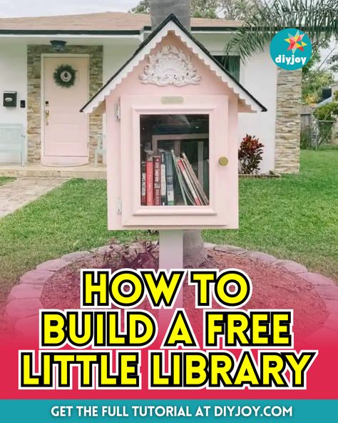 Little Library Plans Diy, Diy Little Library, Little Library Ideas, Diy Little Free Library, Bookshelf Chair Diy, Free Little Library, Library At Home, Library Plan, Cedar Posts