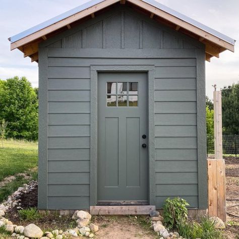 Retreat Vs Pewter Green, Pewter Green Exterior, Sherwin Williams Pewter Green, Paint 2024, Green Exterior Paints, Sherwin Williams Green, Green House Exterior, Exterior Gray Paint, Green Grey Paint