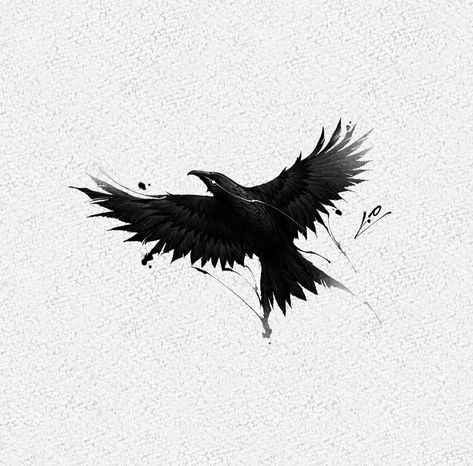 Small Raven Tattoo, Black Crow Tattoos, Loki Tattoo, Tatuaje Cover Up, Chest Tattoo Drawings, Rabe Tattoo, Crow Tattoo Design, Vogel Tattoo, Black Bird Tattoo