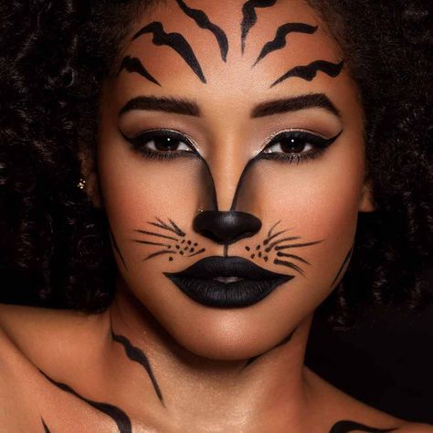 Tiger Halloween Makeup, Tiger Makeup, Tiger Halloween, Halloween Makeup Tutorial Easy, Halloween Make-up Looks, Holloween Makeup, Animal Makeup, Cute Halloween Makeup, Cool Halloween Makeup