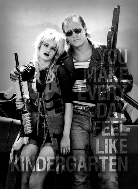 "You know the only thing that kills demons... is love" - Natural Born Killers Dani California, Arte Pulp, Woody Harrelson, Juliette Lewis, Arte Punk, Reservoir Dogs, Tableau Art, Quentin Tarantino, Movie Memorabilia