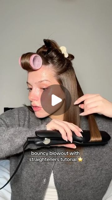 ghd hair on Instagram: "Struggling to achieve that bouncy blow-out look with a round brush and hair dryer? 😬 Check out @sashalilliee bouncy blowdry tutorial with our max styler instead - super easy and super bouncy 👏🏽✨  #ghd #ghdhair #ghdmax #straightenerblowout #flatironblowout" Blowout Without Round Brush, Blowdry Tutorial, Blow Dry Hairstyles, Blowdry Hairstyles, Blow Dry Tutorial, Bouncy Blowdry, Bouncy Blow Dry, Ghd Hair, Blow Dry Hair