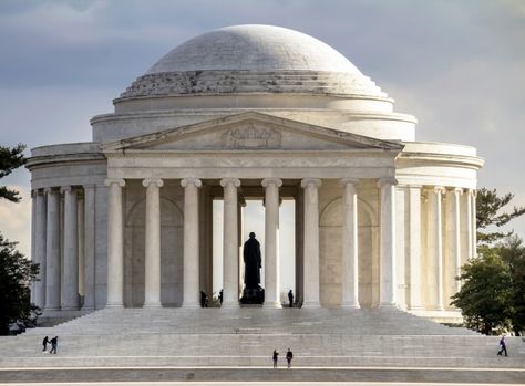 The Jefferson Memorial was built to honor Thomas Jefferson, who was the principal author for the US' Declaration of Independence. Jefferson Memorial, Arlington National Cemetery, Lincoln Memorial, Washington Monument, National Cemetery, Thomas Jefferson, Declaration Of Independence, Photo Projects, Architectural Inspiration