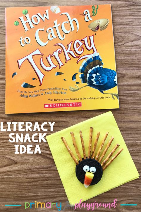 Literacy Snack Idea Catch A Turkey   Free Printable - Primary Playground Turkey Free Printable, Thanksgiving Activities Preschool, November Ideas, Thanksgiving Lessons, Thanksgiving Kindergarten, Thanksgiving School, Thanksgiving Classroom, November Thanksgiving, November Activities