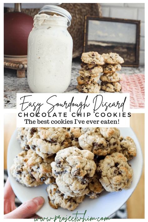 Sourdough Discard Chocolate Chip Cookies, Discard Chocolate Chip Cookies, Homemade Sourdough Bread Recipes, Sourdough Discard Recipe, Sourdough Starter Discard Recipes, Starter Discard Recipes, Everything Sourdough, Using Sourdough Starter, Recipe Using Sourdough Starter