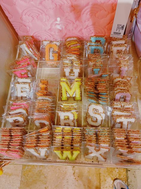 Vsco Accessories, Preppy Stoney Clover, Stony Clover Letters, Preppy Letters, Preppy Goodie Bags, Preppy Birthday Goodie Bags, Stoney Clover Lane Birthday Party, Preppy Writing, Stoney Clover Party Ideas