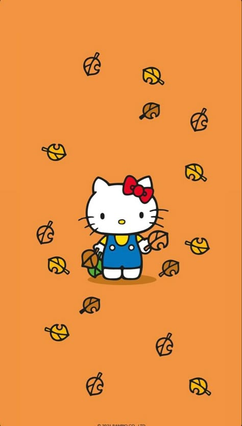 Hello Kitty Fall Wallpaper, Fall Hello Kitty, Hello Kitty Halloween Wallpaper, Fall Wallpaper Iphone, Walpapers Cute, Hello Kitty Wallpaper Hd, Hello Kitty Videos, Walpaper Hello Kitty, Hello Kitty Wallpapers