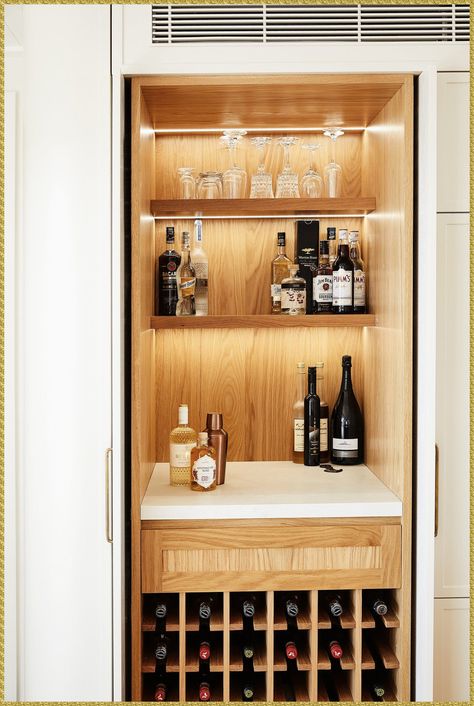 Small Bar Cabinets For Home, Mini Bar Designs For Home, Bar Cabinets For Home, Wine Cabinet Design, Small Bar Cabinet, Liquor Cabinet Bar, Home Mini Bar, Fabric Architecture, Home Wine Bar