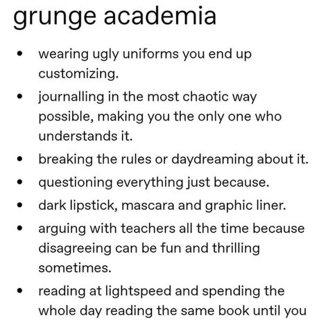 Chaotic Grunge Academia, Punk Academia Aesthetic, Types Of Academia, Grunge Things, Dark Academia Things, Punk Academia, Chaotic Academia Aesthetic, Grunge Academia, Academic Aesthetic