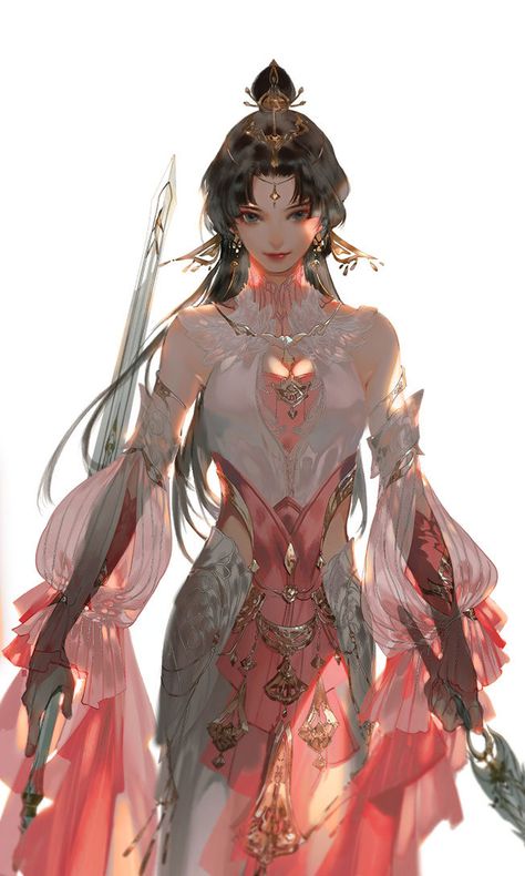 Ibuki Satsuki, Female Assassin, Chinese Warrior, Chinese Princess, Chinese Art Girl, Dress Design Sketches, Anime Dress, Warrior Girl, Princess Art