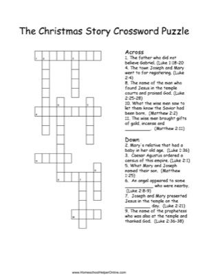 Bible Crossword Puzzles Free Printable, Christmas Story Bible, Christmas Puzzles Printables, Bible Crossword Puzzles, Christmas Crossword Puzzles, Christmas Crossword, Lds Christmas, Christmas Puzzles, Christmas Sunday School