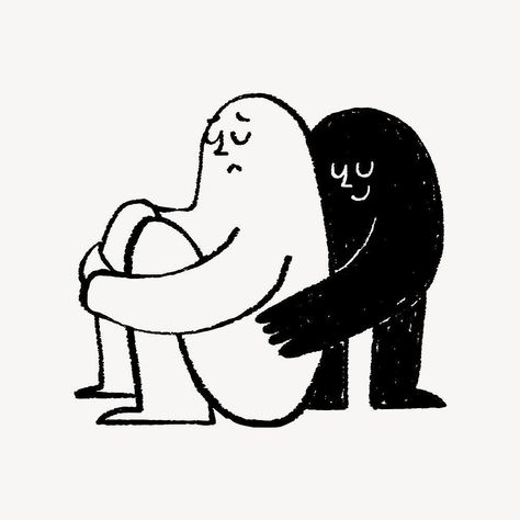 in celebration of men’s mental health awareness month, check in on your friends— and give hugs always. Kindness Illustration, Hug Icon, Hugging Illustration, Emotional Illustration, Check In On Your Friends, Hug Logo, Emotion Illustration, Emotions Illustration, Hug Yourself