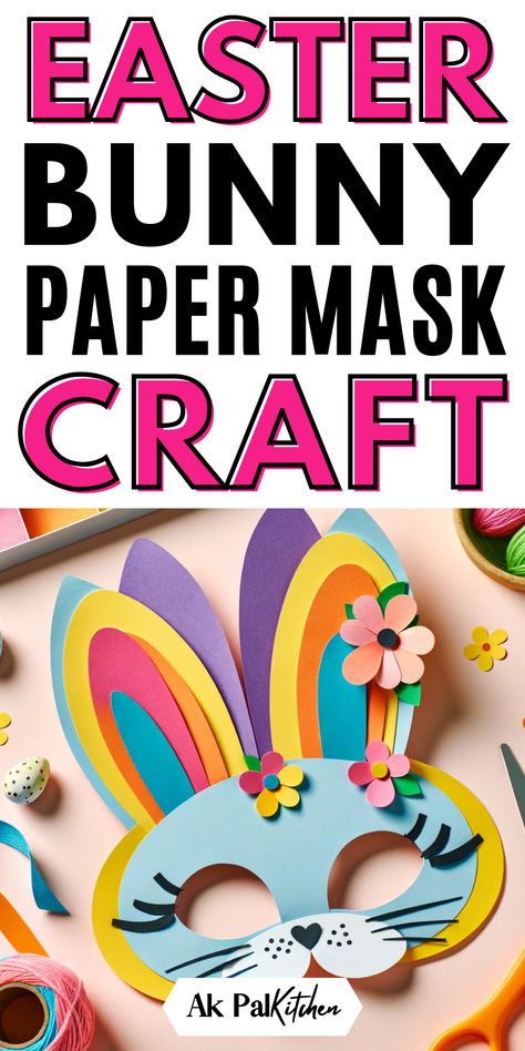 Get creative this Easter with our easy-to-make Easter bunny paper mask! Perfect for kids and families, our DIY Easter Bunny Mask brings fun and joy to your holiday crafts. Discover simple Easter Bunny mask templates, ideal for a quick and delightful project. Dive into our homemade Easter crafts, including eco-friendly and recycled paper bunny masks. These rabbit masks are not just fun but also a great educational Easter craft. Perfect for Easter parties and spring craft activities! Scrapbook Ideas Memories, Spring Craft Activities, Bunny Mask Craft, Easter Bunny Mask, Mask Craft, Animal Masks For Kids, Paper Bunny, Rabbit Crafts, Easy Holidays Crafts