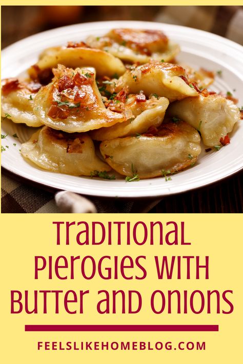 Perogies With Bacon And Onions, Perogies Frozen Recipes, Potato And Onion Perogies, Frozen Perogies Recipe Pierogi Casserole, Pierogies Recipe Frozen, Best Perogies Recipe, Pierogies With Butter And Onions, Pan Fried Perogies Frozen, Perogie Dinner Ideas Dishes