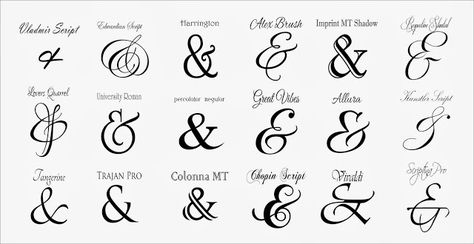 Wedding Font Suggestions at northernowl.com: Ampersands Ampersand Font, Pretty Fonts Alphabet, Ampersand Tattoo, Free Tattoo Fonts, Tattoo Font Styles, Chalkboard Typography, Tattoo Script Fonts, Puzzle Guest Book, Fonts Handwriting Alphabet