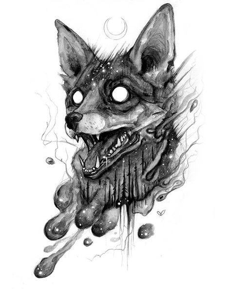 'Fleet Phase' by Brian Serway (@bserway) pencil and watercolour on paper 7" x 5" 120GBP (available as part of our Evolution of the Essence group show).  Evolution of the Essence is now open! Follow the link in our bio to view the entire exhibit. Enjoy! Art Sinistre, Raccoon Tattoo, Creepy Animals, Johnson City Tn, Spooky Tattoos, Mythology Tattoos, Dark Art Tattoo, Johnson City, Dark Art Drawings