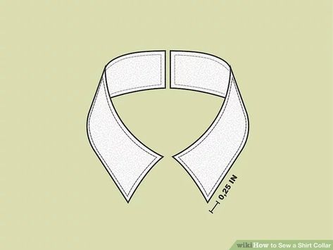 How to Sew a Shirt Collar: 13 Steps (with Pictures) - wikiHow How To Make A Collar For A Shirt, How To Make A Collar, Collar Sewing Tutorial, Sew A Shirt, Shirt Patterns, Shirt Collar Pattern, Sewing Templates, False Collar, Halloween 3