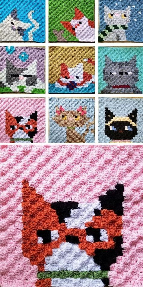 Cat Graph Pattern, Cat C2c Crochet Pattern, Cat Graphgan, C2c Cat Pattern, C2c Graphgan, Crochet Cat Blanket, C2c Crochet Pattern Free Charts Easy, Crochet C2c Pattern, C2c Crochet Pattern Free