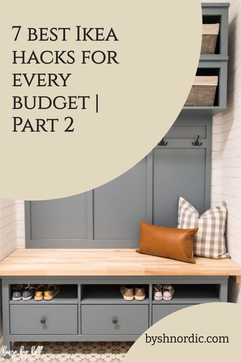 Entryway Ikea Shoe Cabinet, Ikea Entryway Table, Ikea Hall Tree Hack, Mud Room Ikea Hack, Ikea Hallway Ideas Entrance, Ikea Hacks Hallway Entryway, Ikea Front Entryway Ideas, Ikea Hallway Hack, Ikea Hack Hallway