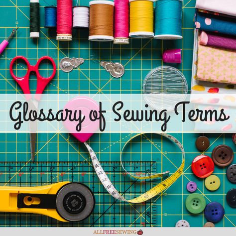 If you want to know more about the words associated with sewing, this sewing terms guide will help! Sewing Terms, Sewing Elastic, Beginner Sewing, Beginner Sewing Projects Easy, Leftover Fabric, Sewing Projects For Beginners, Sewing Skills, Easy Sewing Projects, Love Sewing