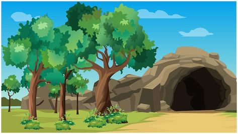 Cave in a jungle area for 2d cartoon ani... | Premium Vector #Freepik #vector #2d #jungle-illustration #cave #animation Cartoon Animation Background, Jungle Cartoon, Jungle Images, Cave Images, Free Cartoon Characters, Forest Cartoon, 2d Character Animation, 2d Cartoon, Best Naruto Wallpapers