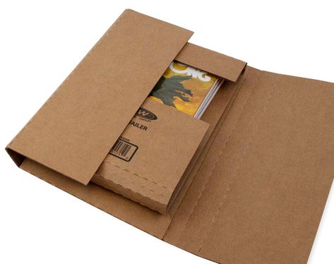 The BCW book shipper will safely get your comic books, magazines, books and other flat packages to their destination. The shipper is designed to accommodate a variety of different sizes - just fold on the dotted line you need and you have a good fit. Book Package Design, Magazine Packaging, Book Mailer Packaging, Book Packaging Design Boxes, Book Packaging, Folding Carton Packaging, Luxury Book Packaging, Packing Books, Comic Box