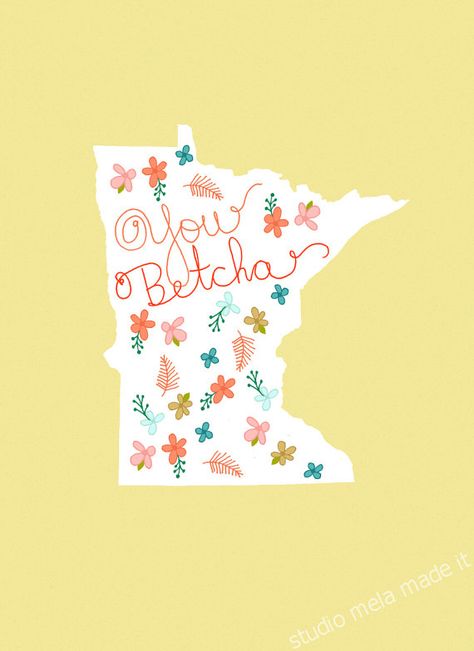 . Minnesota Funny, Minnesota Life, Minnesota Nice, Funny Art Prints, Minnesota Home, Digital Art Poster, Childrens Wall Art, Minnesota State, Print Studio