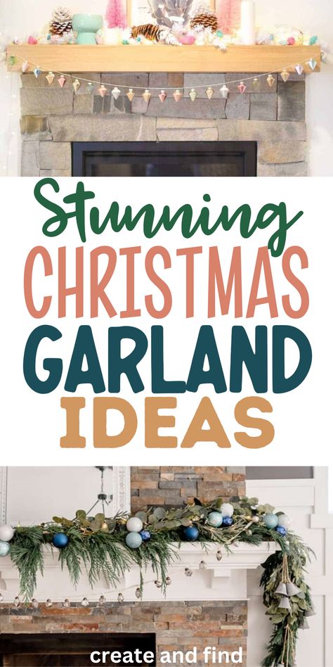 Christmas garland ideas. Christmas Garland On Buffet Table, Curtain Garland Christmas, Christmas Garland Ideas For Windows, Christmas Diy Garland Ideas, Decoration Above Kitchen Cabinets, Garland Above Kitchen Cabinets, Diy Christmas Garland Ideas, Christmas Garland Decor, Christmas Mantel Ideas