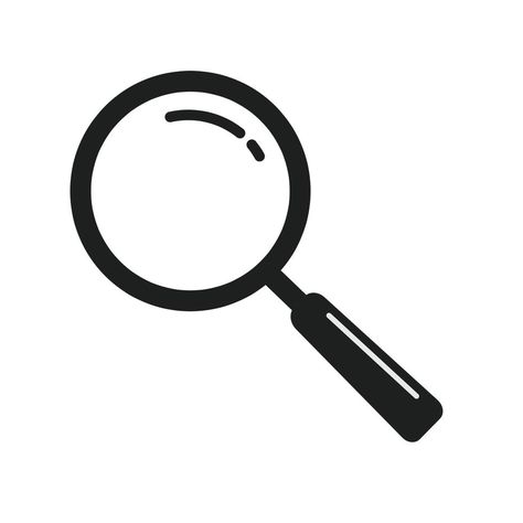 Magnifying Glass Icon, Magnifying Glass, Fig, Vector Art, White Background, For Free, Clip Art, Glass, White