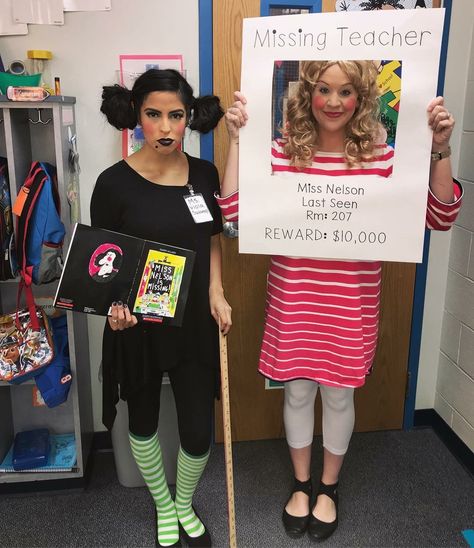 Storybook Character costume. Miss Nelson is Missing. Viola Swamp Costume, Miss Nelson Is Missing, Story Book Costumes, Storybook Character Costumes, Book Characters Dress Up, Book Character Pumpkins, Mom Halloween Costumes, Book Character Day, America Dress