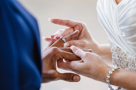 a bride and grooms ring exchange during wedding wedding ring exchange photos Wedding Ring Exchange, Grooms Ring, Exchanging Rings, Wedding Shot List, Groom Ring, Ring Exchange, Shot List, Wedding Shot, Wedding Shots