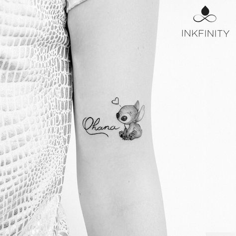 Disney Stitch Tattoo, Lilo And Stitch Tattoo, Ohana Tattoo, Disney Sleeve Tattoos, Stitch Tattoo, Bff Tattoos, Disney Tattoo, Diy Tattoo, Leaving Facebook