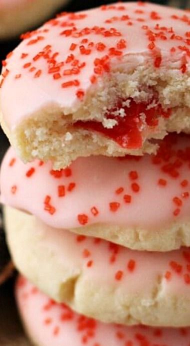 Almond Cherry Cookies, Cherry Cookies Recipes, Cherry Frosting, Cookie Glaze, Cherry Cookies, Cookies Soft, Cookie Time, Cherry Almond, Cherry Recipes