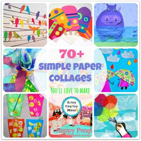 70+ Simple Paper collages You'll love to make now - Of all the crafts that kids can do, one of the easiest one is a paper collage. It’s so easy, even toddlers can try their hand at it!! All you need is a big sheet of plain paper, lots of colored paper and of course, glue!! The best part is that you can make it as simple or as detailed as you like – the options are endless!! Paper Collages, Paper Collage Art, Collage Ideas, Preschool Art, Diy Easter Decorations, Craft Activities For Kids, Elementary Art, Teaching Art, Art Activities