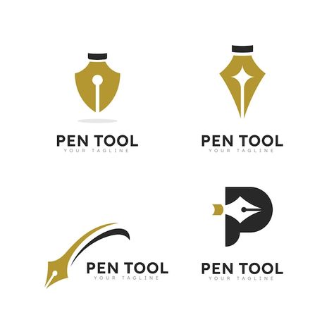 Pen Tool Icon, Pen Tool Logo, Fantasy Branding, Writing Logo Design, Pen Logo Design, Rg Logo, Logo Pencil, 25 Logo, Pen Logo