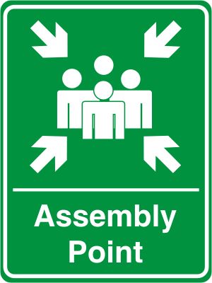 Aluminium-assembly-point.gif 300×400 pixels Fire Assembly Point Sign, Assembly Point Sign, Assembly Point Signage, Workplace Safety Slogans, Save Energy Poster, Fire Safety Poster, Lab Safety Rules, Safety Signs And Symbols, Workplace Safety Tips