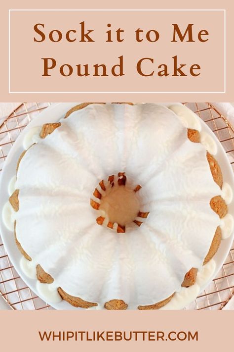 Sock It To Me Cake, Sock It To Me, Easy Sweets, Sour Cream Pound Cake, Gourmet Cakes, Vanilla Glaze, Whip It, Cake Recipes From Scratch, Healthy Homemade Recipes