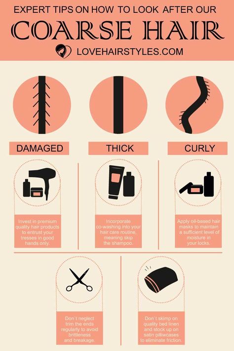 Your Invaluable Coarse Hair Guide: Essential Tips & Products Haircut For Thick And Wavy Hair, Hair Thickness Chart, Haircuts For Coarse Hair, Thick Coarse Wavy Hair, Haircuts For Thick Coarse Hair, Haircut Tips, Hair Levels, Curl Care, Thick Coarse Hair