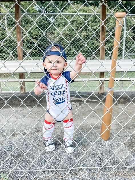 Baseball Theme Birthday Party, Baseball Theme Birthday, Baseball First Birthday, 1st Birthday Pictures, Baby Boy 1st Birthday Party, First Birthday Pictures, Baseball Birthday Party, Ruffle Bloomers, 1st Birthday Party Themes