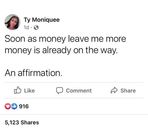 Money Tweets, Baddie Affirmations, Money Affirmation, Self Motivation Quotes, Note To Self Quotes, Positive Self Affirmations, Baddie Quotes, Money Affirmations, Days Left