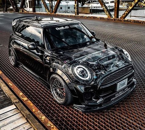 Modified Mini Cooper, Mini Cooper Modified, Mini Cooper S F56, Black Mini Cooper, Mini Cooper F56, Mini Cooper Custom, Best Luxury Sports Car, Mini Jcw, Car Pic