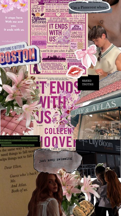 It End With Us novel by Colleen Hoover  wallpaper ideas #itendswithus #atlascorrigan #lilybloom #atlasandlily #colleenhoover #books #aestheticwallpaper #girlhood #wallpaperideas #backgroundideas Colleen Hoover Wallpaper, Us Wallpaper, Youre My Favorite Person, Colleen Hoover Books, Lily Bloom, Keep Swimming, It Ends With Us, Romantic Books, Instagram Frame