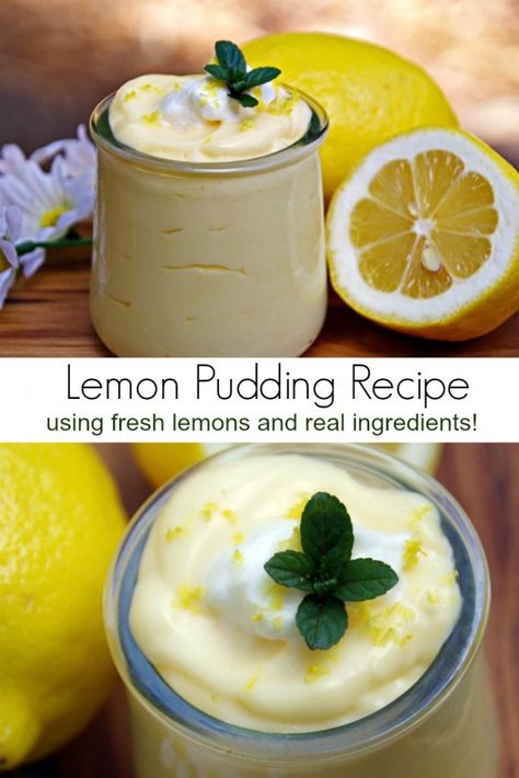 Lemon Pudding Recipes, Quick Puddings, Pudding Recept, Pudding Recipes Homemade, Keto Pudding, Malva Pudding, Avocado Pudding, Easy Puddings, Homemade Pudding