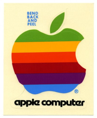 Apple Logo Sticker - circa 1983 Apple Logo Sticker, Apple Sticker, Apple Stickers, Computer History, Old Technology, Vintage Video Games, Computer Sticker, Apple Computer, Vintage Apple