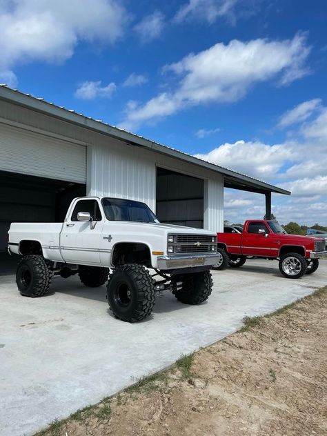 SQUAREBODY NATION | A Couple of my Squares | Facebook Old Square Body Trucks, Square Body Trucks, Squarebody Truck, Chevy K10, Dream Trucks, Classic Pickup Trucks, Square Body, Gm Trucks, Vroom Vroom