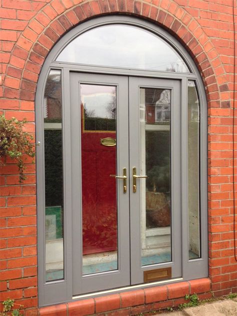 Timber Doors in Cheshire | Reddish Joinery Porch Arch, 1930s Front Door, Arched Exterior Doors, Front Door Garden, Wooden Front Door, Arched Front Door, Front Door Styles, Front Door Entryway, Door Garden