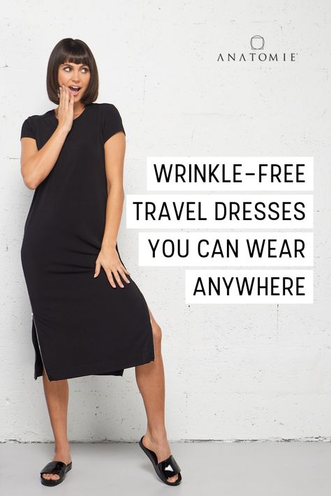 Wrinkle Free Dresses, Best Cruise Dresses, Outfit Cruise Vacation, Travel Chic Travel Outfit, Travel Clothing Women, Summer Travel Dresses, Wrinkle Free Travel Clothes For Women, Travel Dresses For Women Europe, Stylish Travel Outfits For Women