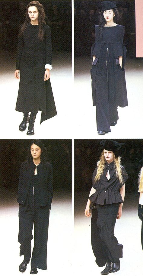 Yohji Yamamoto 80s, Japanese 90s, Yoji Yamamoto, 90s Minimalism, Fashion 1990s, Anti Fashion, Lagenlook Style, Runway Models, Yohji Yamamoto